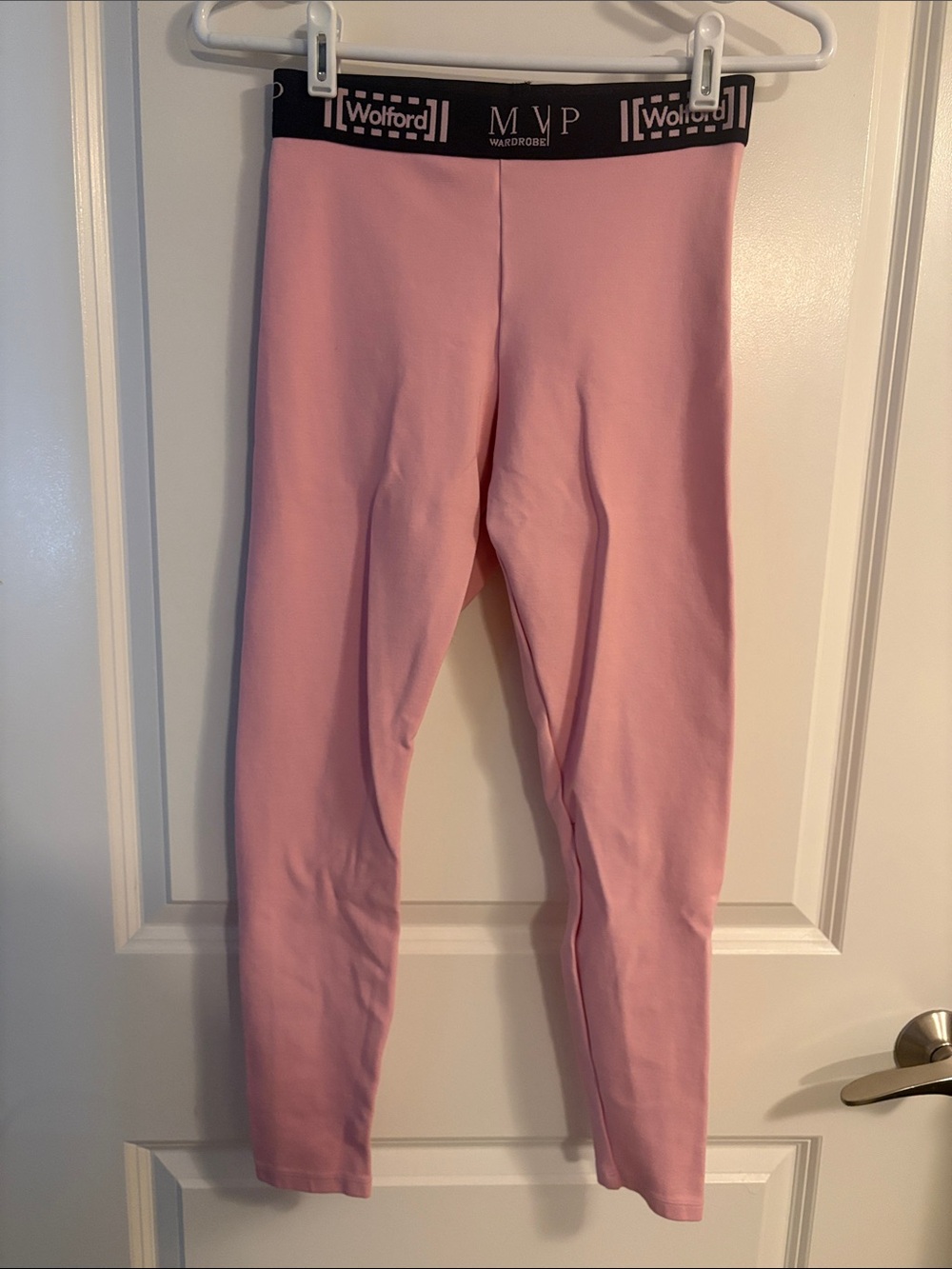 Wolford Pink Logo-Waist Leggings